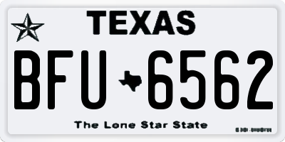 TX license plate BFU6562