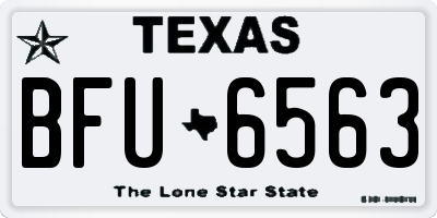 TX license plate BFU6563