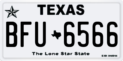 TX license plate BFU6566