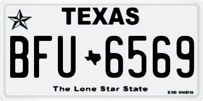 TX license plate BFU6569