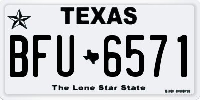 TX license plate BFU6571
