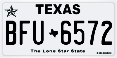 TX license plate BFU6572
