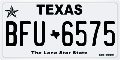TX license plate BFU6575