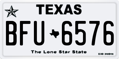 TX license plate BFU6576