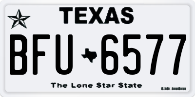 TX license plate BFU6577