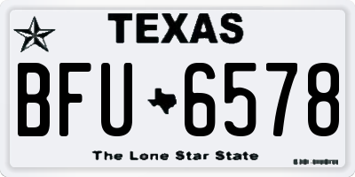 TX license plate BFU6578