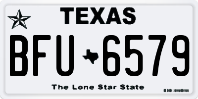 TX license plate BFU6579