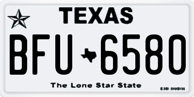 TX license plate BFU6580