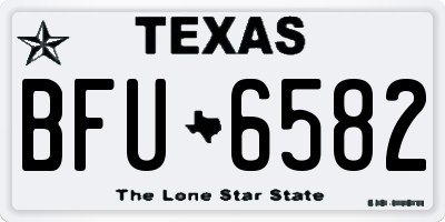 TX license plate BFU6582