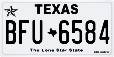 TX license plate BFU6584