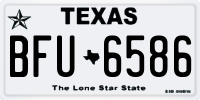 TX license plate BFU6586