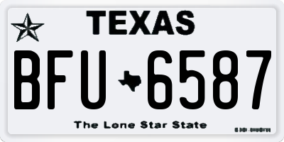 TX license plate BFU6587