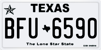 TX license plate BFU6590