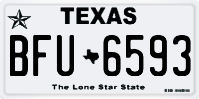 TX license plate BFU6593