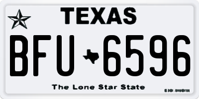 TX license plate BFU6596