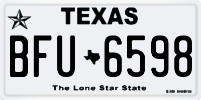 TX license plate BFU6598