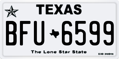 TX license plate BFU6599