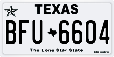 TX license plate BFU6604