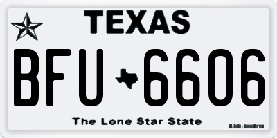 TX license plate BFU6606