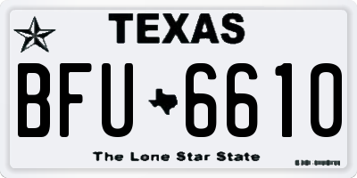 TX license plate BFU6610