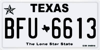 TX license plate BFU6613