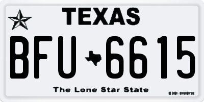 TX license plate BFU6615