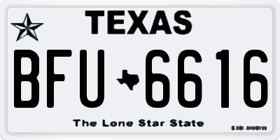 TX license plate BFU6616