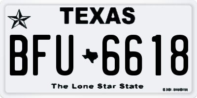 TX license plate BFU6618