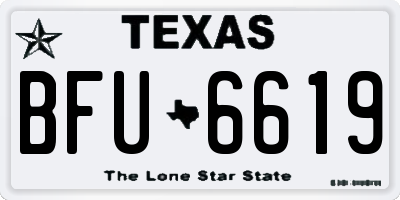 TX license plate BFU6619