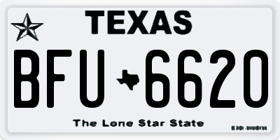 TX license plate BFU6620