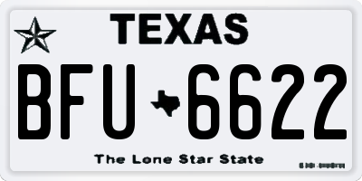 TX license plate BFU6622