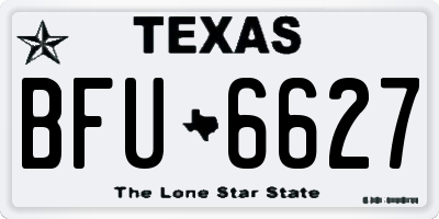 TX license plate BFU6627