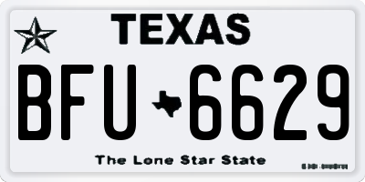 TX license plate BFU6629
