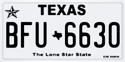 TX license plate BFU6630