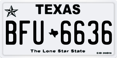 TX license plate BFU6636