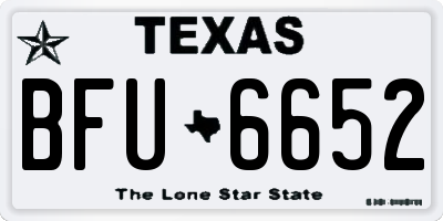 TX license plate BFU6652
