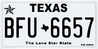 TX license plate BFU6657