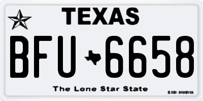 TX license plate BFU6658