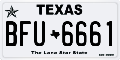 TX license plate BFU6661