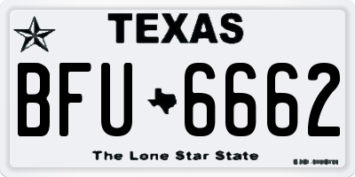 TX license plate BFU6662