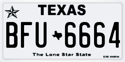 TX license plate BFU6664
