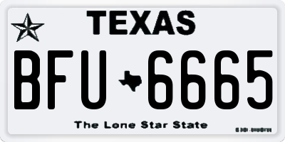 TX license plate BFU6665