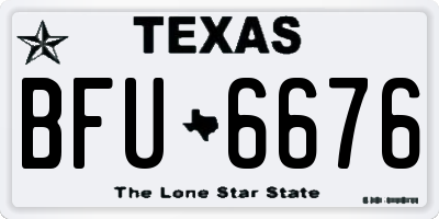 TX license plate BFU6676