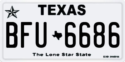 TX license plate BFU6686