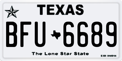 TX license plate BFU6689