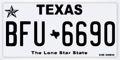 TX license plate BFU6690