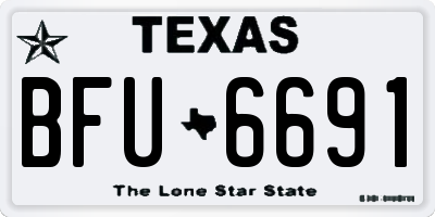 TX license plate BFU6691