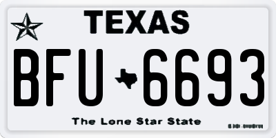 TX license plate BFU6693