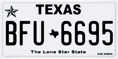 TX license plate BFU6695
