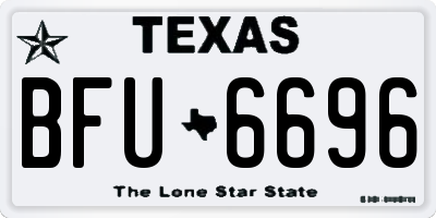 TX license plate BFU6696